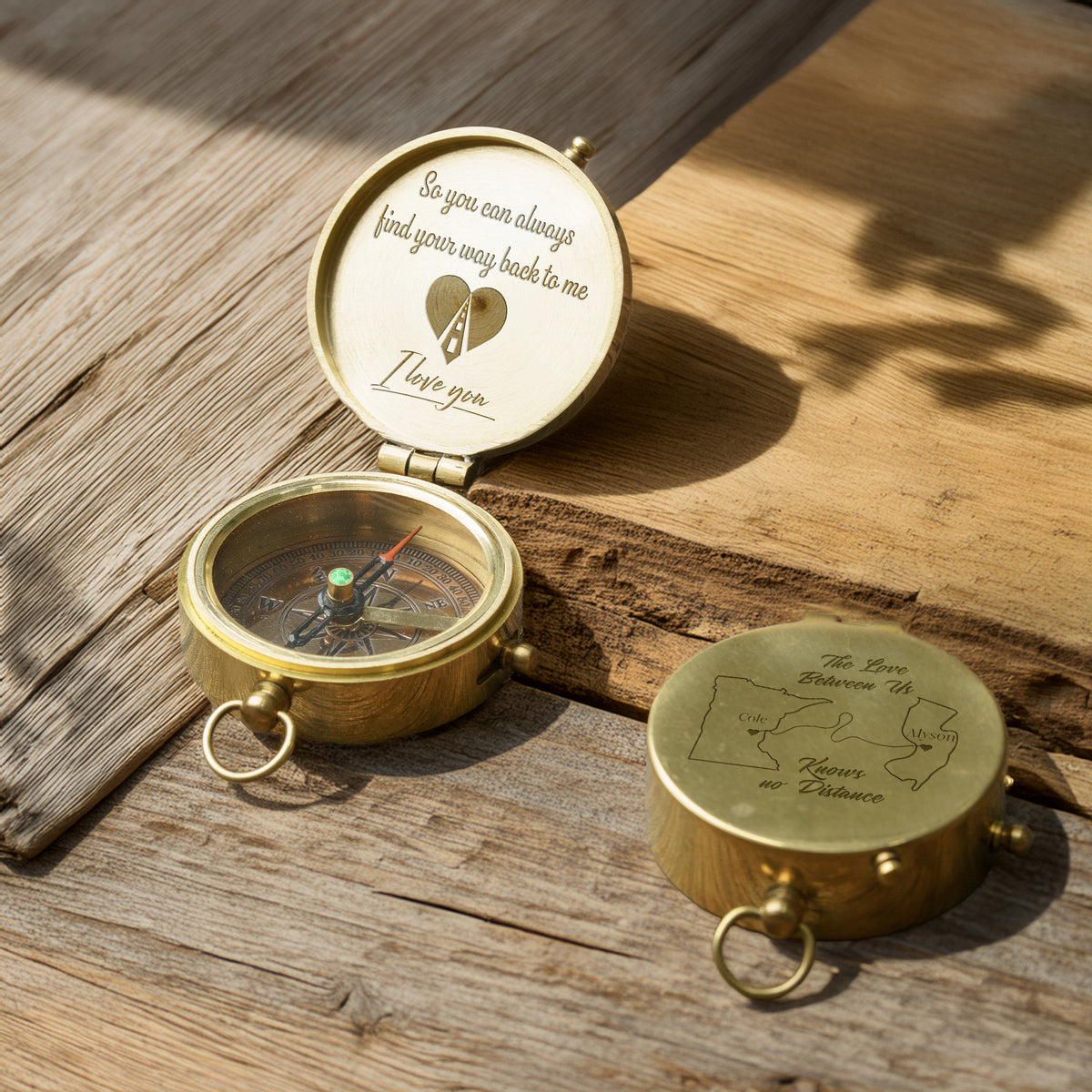 Personalized Compass Gift - So When You're Not Around To Say 'I Love You' This Compass Says It For You - Gpb14025