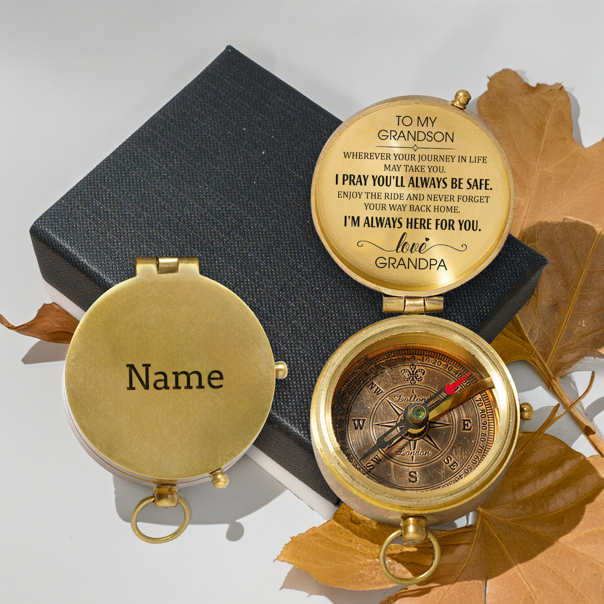 Personalized Compass To Grandson - I'm Always Here For You - Gpb22001