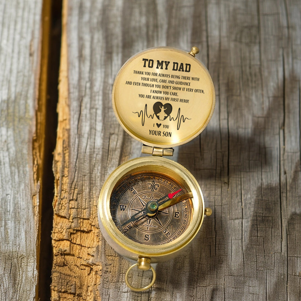 Personalized Engraved Compass - Family - To My Dad - From Son - You Are Always My First Love! - Gpb18051