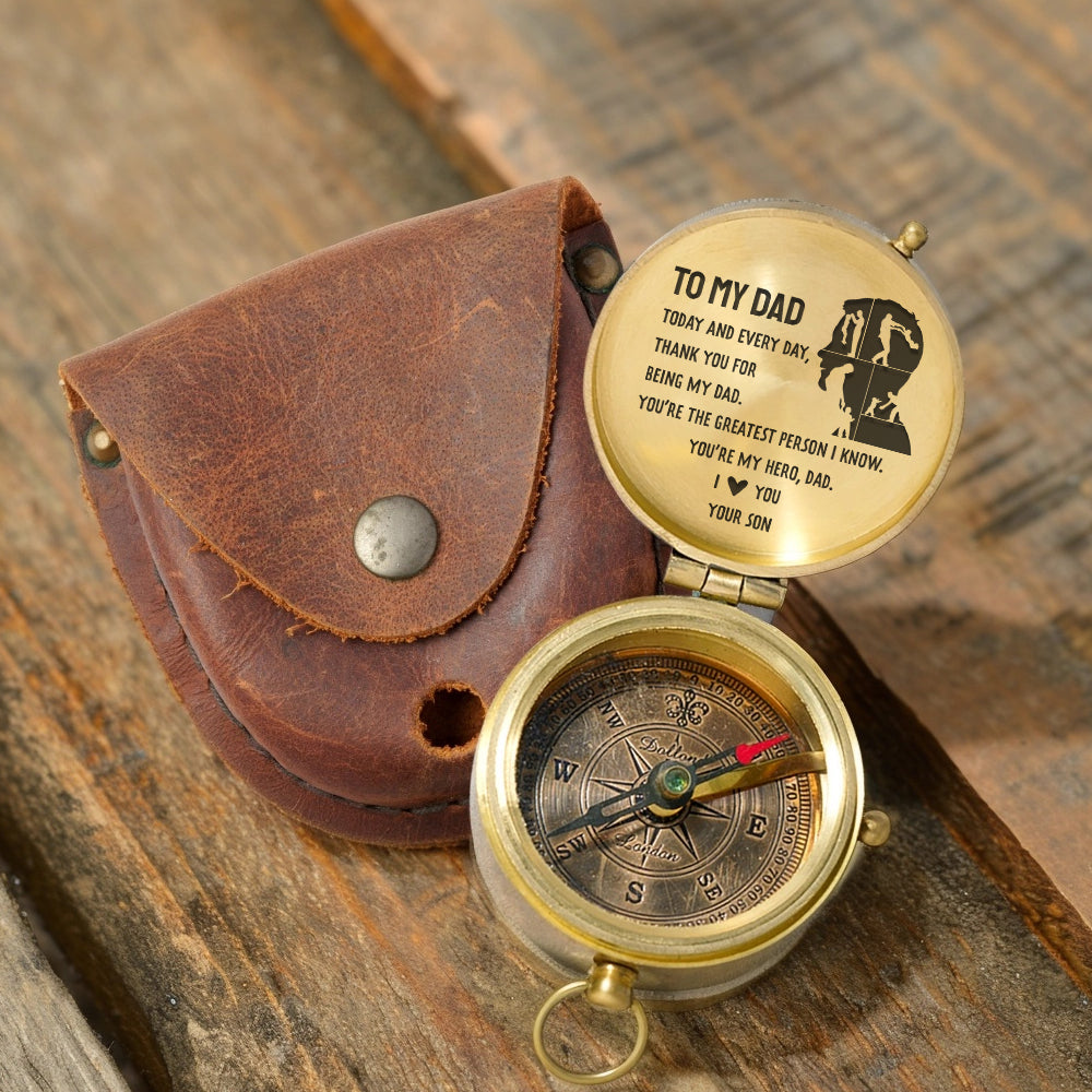 Personalized Engraved Compass - Family - To My Dad - From Son - You’re My Hero - Gpb18059