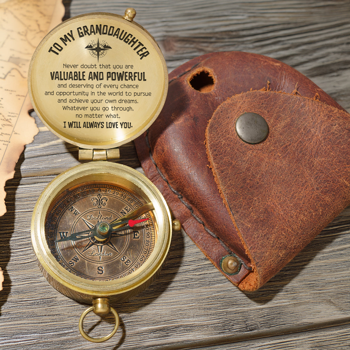 Personalized Engraved Compass - Family - To My Granddaughter - I Will Always Love You - Gpb23010