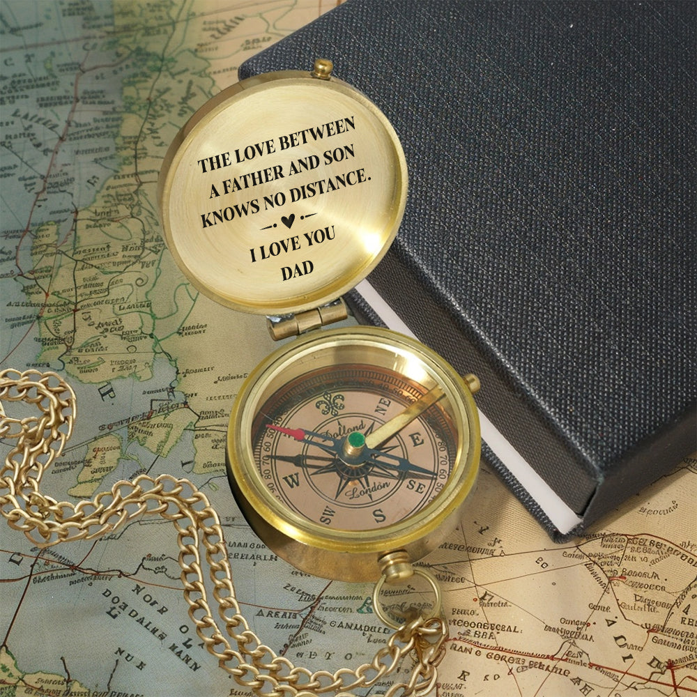 Personalized Engraved Compass - Family - To My Dad - From Son - The Love Between A Father And Son Knows No Distance - Gpb18061