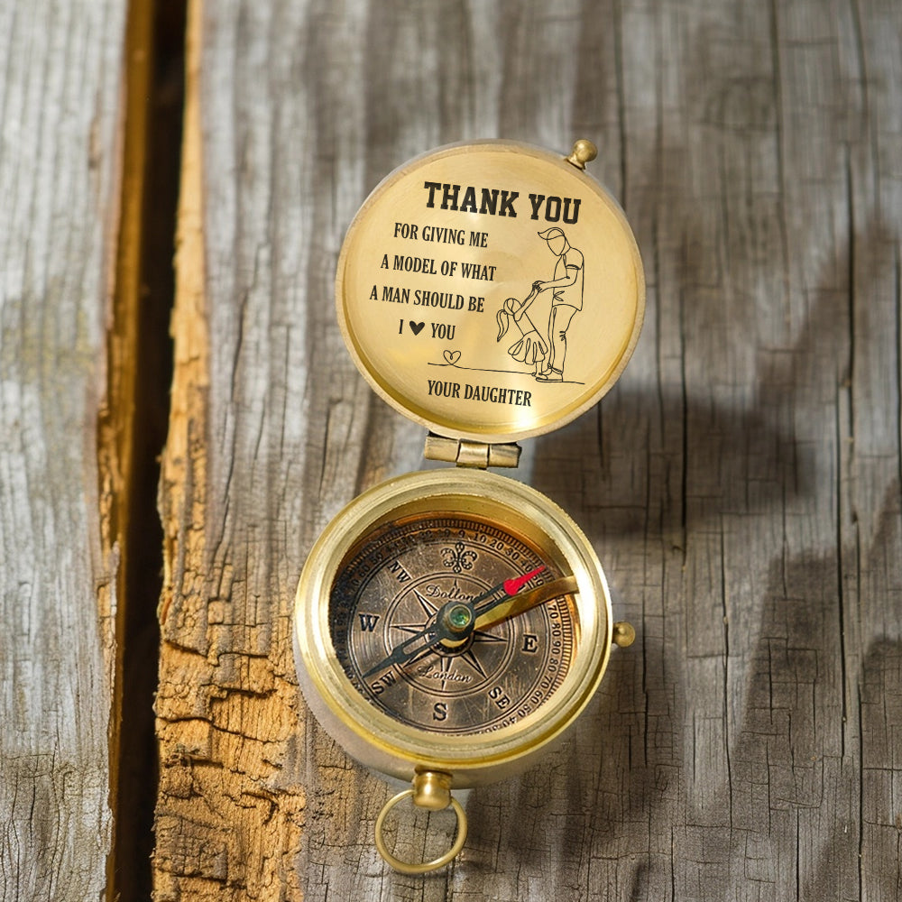 Personalized Engraved Compass - Family - To My Dad - From Daughter - I Love You - Gpb18058