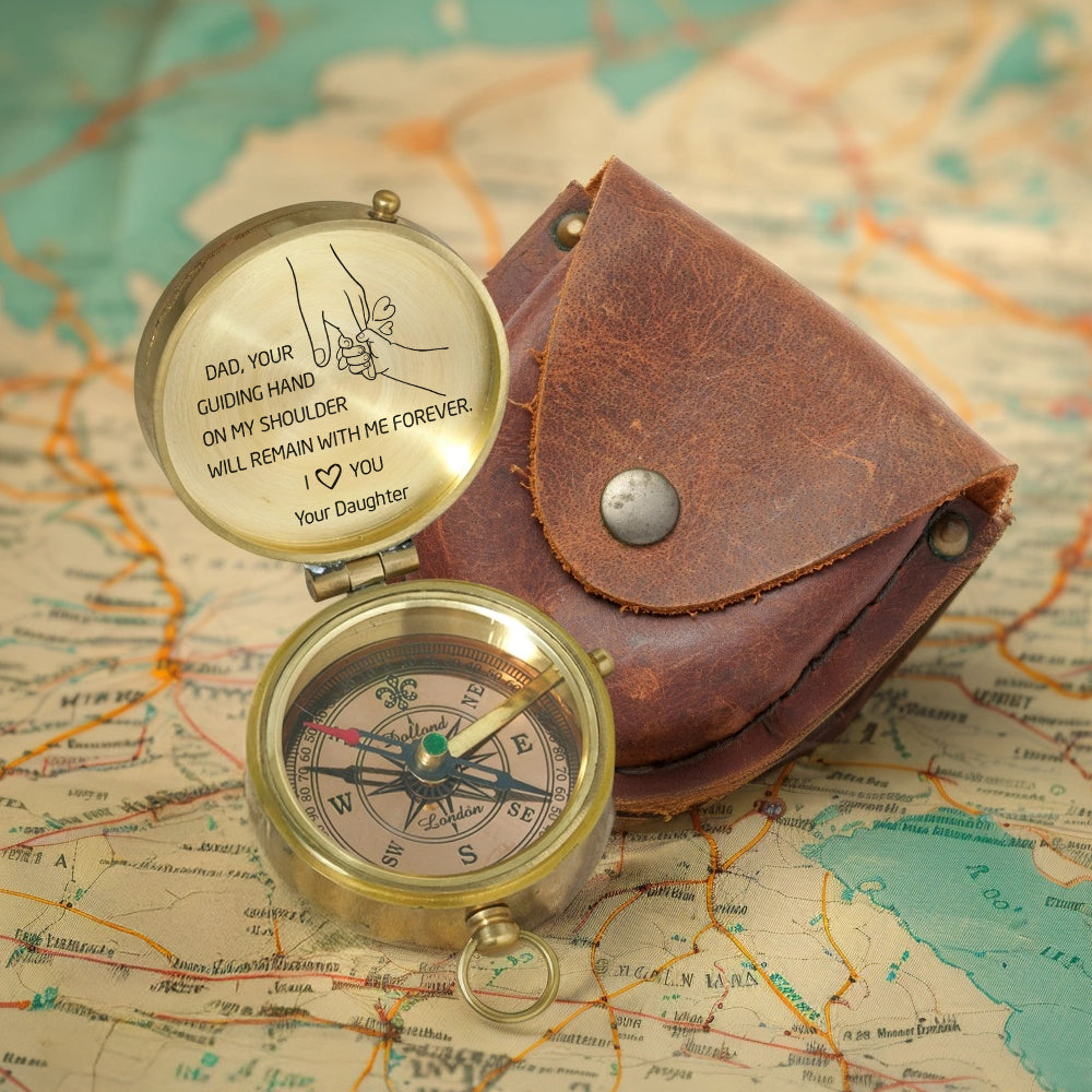Personalized Engraved Compass - Family - To My Dad - From Daughter - I Love You - Gpb18048