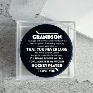 Hockey Puck - Hockey - To My Grandson - You Never Loose - Gai22007