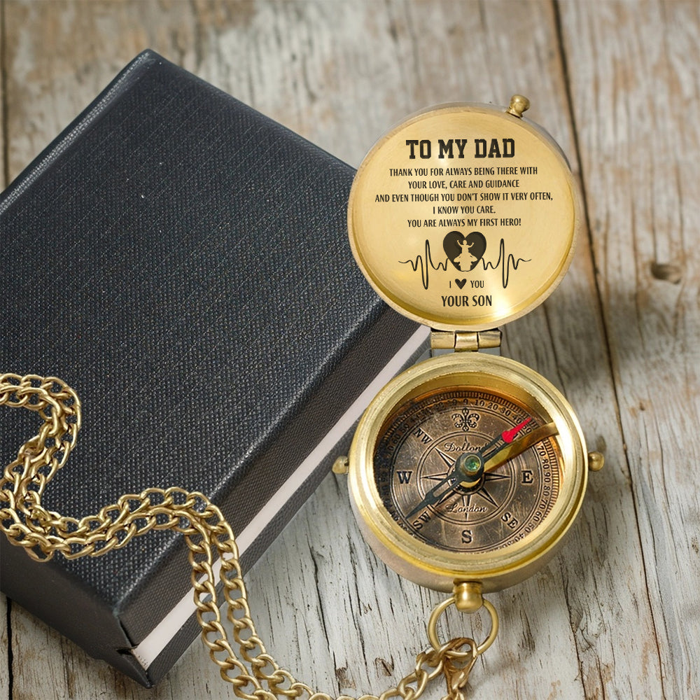Personalized Engraved Compass - Family - To My Dad - From Son - You Are Always My First Love! - Gpb18051