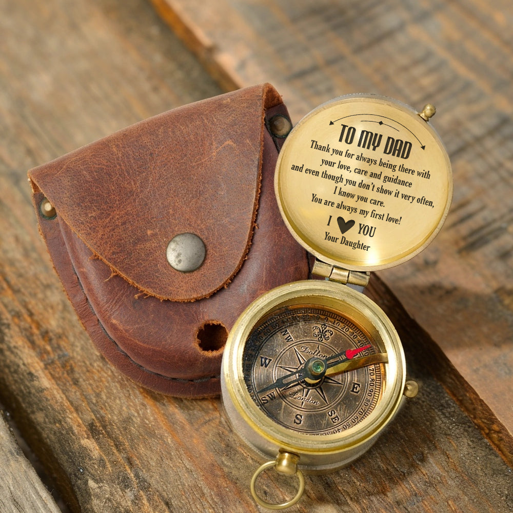 Personalized Engraved Compass - Family - To My Dad - From Daughter - You Are Always My First Love! - Gpb18050