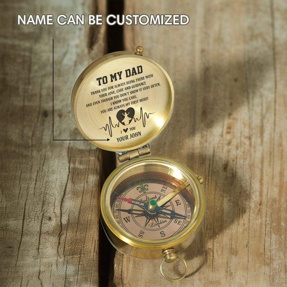 Personalized Engraved Compass - Family - To My Dad - From Son - You Are Always My First Love! - Gpb18051