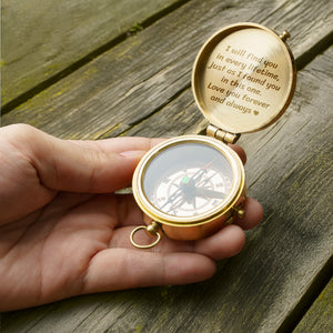 Personalized Engraved Bronze Compass - Handmade 10 years Anniversary Gift for Couples | Custom Name, Date - Gpb26260