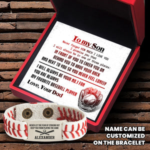 Personalized Baseball Bracelet For Son From Dad - Gbzj16002