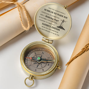 One Step with Faith, Forever Guided - Whenever You Pray Heaven To Hear You - Baptism & Communion Compass + Free Personalized Communion Bag - Gpb16085