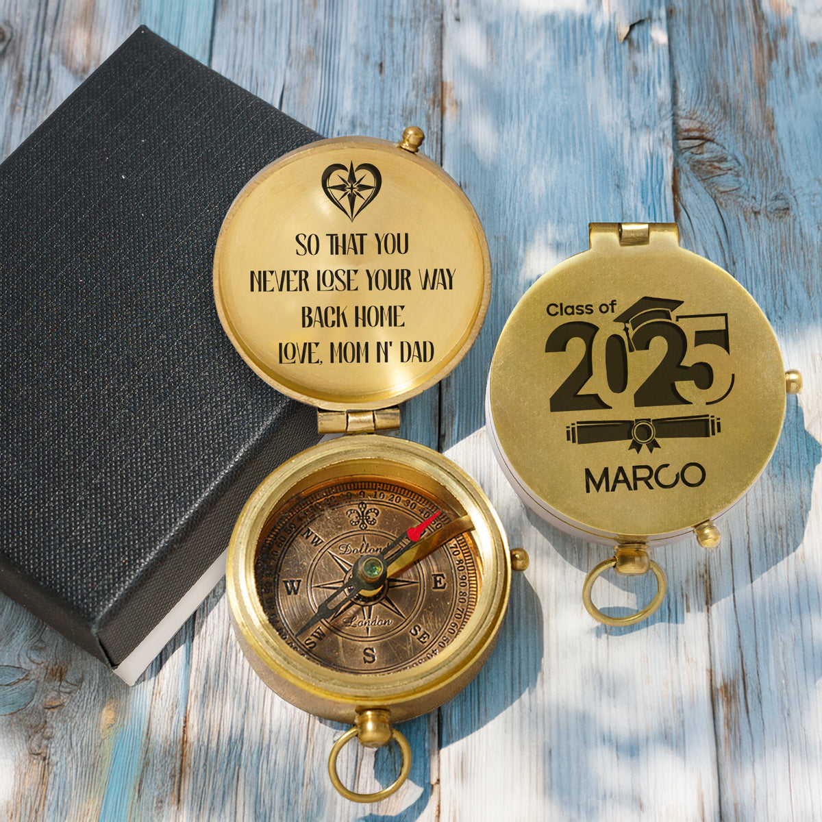 Personalized Engraved Compass - Family - To My Son - To My Daughter - So That You Never Lose Your Way Back Home - Gpb16075