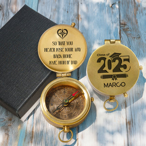 Personalized Engraved Compass - Family - To My Son - So That You Never Lose Your Way Back Home - Gpb16075