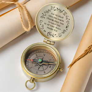 One Step with Faith, Forever Guided - Keep You In All Your Ways - Baptism & Communion Compass + Free Personalized Communion Bag - Gpb16089