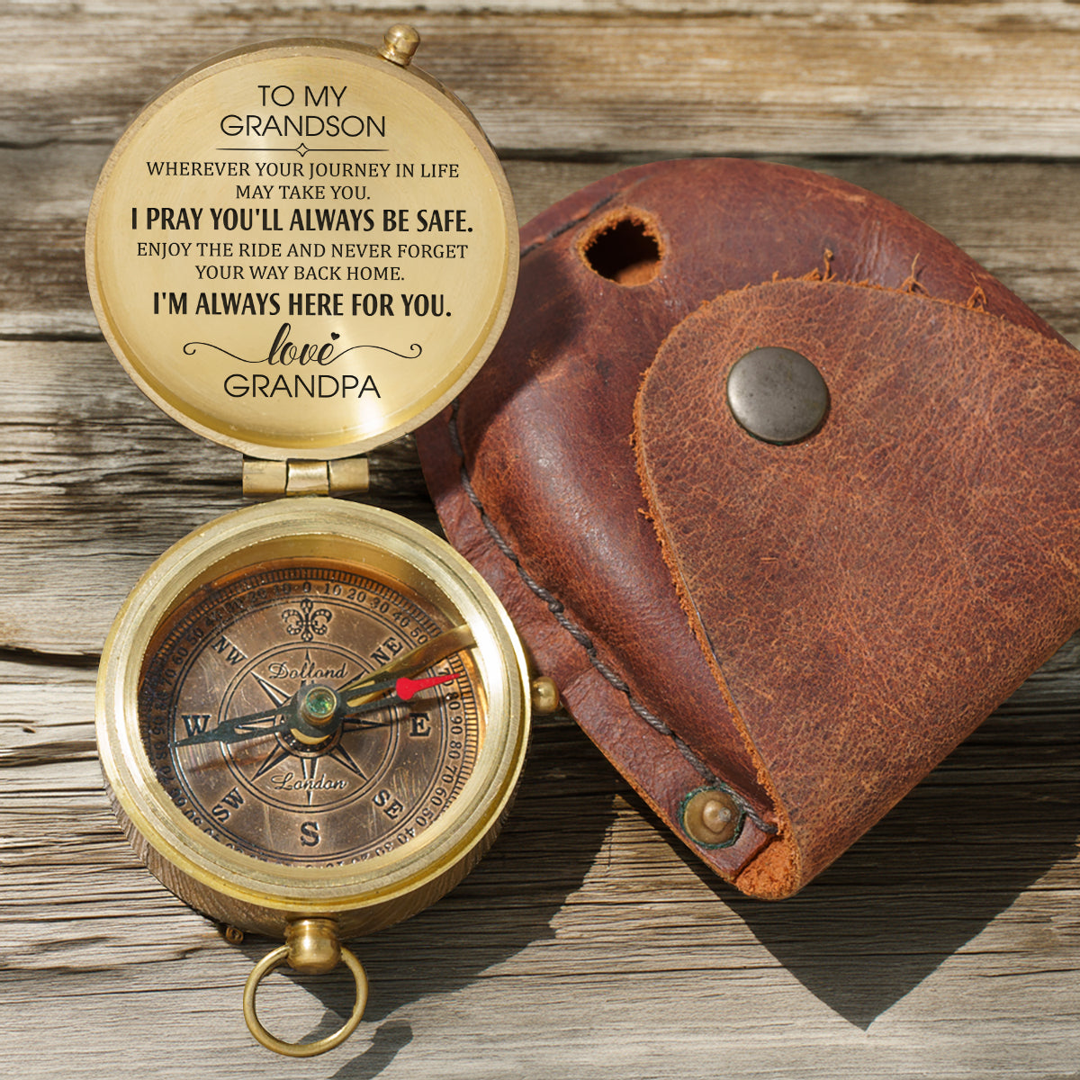 Personalized Compass To Grandson - I'm Always Here For You - Gpb22001