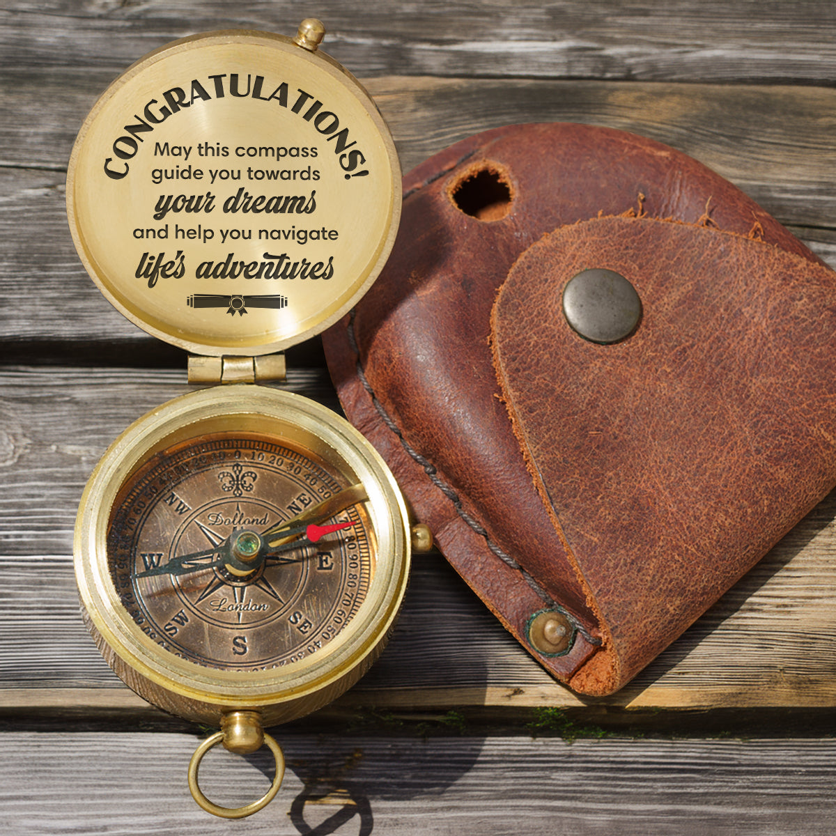 Personalized Engraved Compass - Family - To My Son Daughter Grandson Granddaughter - May This Compass Guide You Towards Your Dreams - Gpb16079
