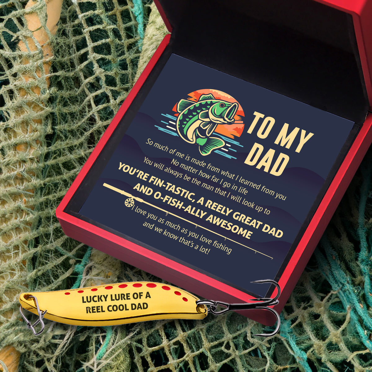 Spoon Fishing Lure - Fishing - To My Dad - Lucky Lure Of A Reel Cool Dad - Gfaa18007