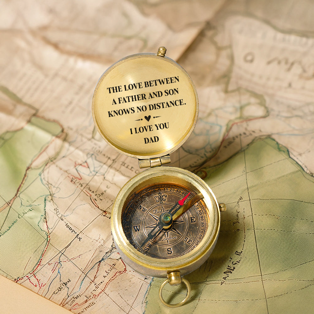 Personalized Engraved Compass - Family - To My Dad - From Son - The Love Between A Father And Son Knows No Distance - Gpb18061