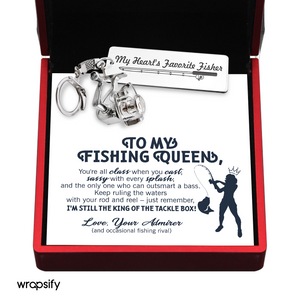 Fishing Drum Reel Keychain - Fishing - To My Queen - I'm Still The King Of The Tackle Box - Gfd13001