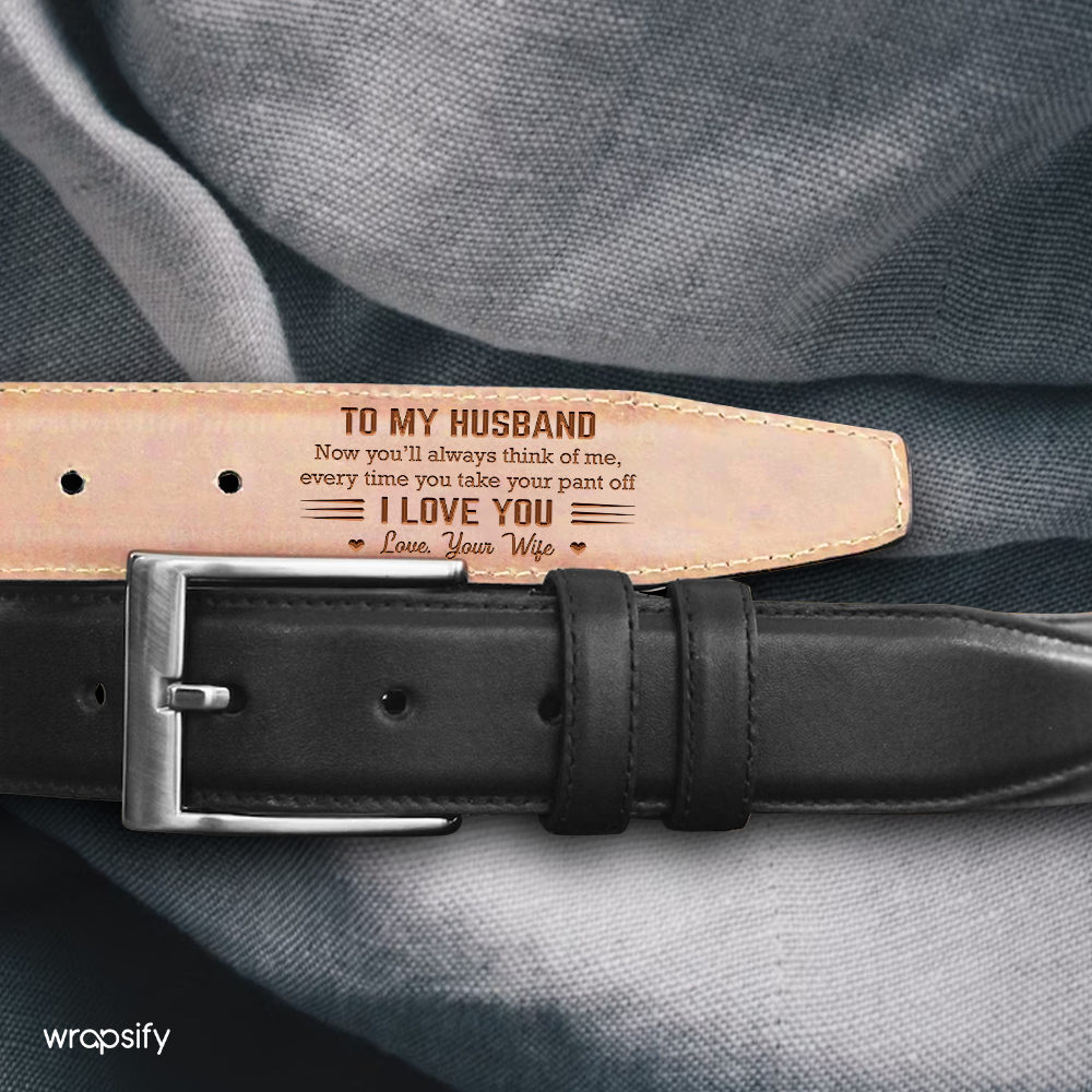 Secret Message Men's Belt - A Unique Expression of Love - Gar14001