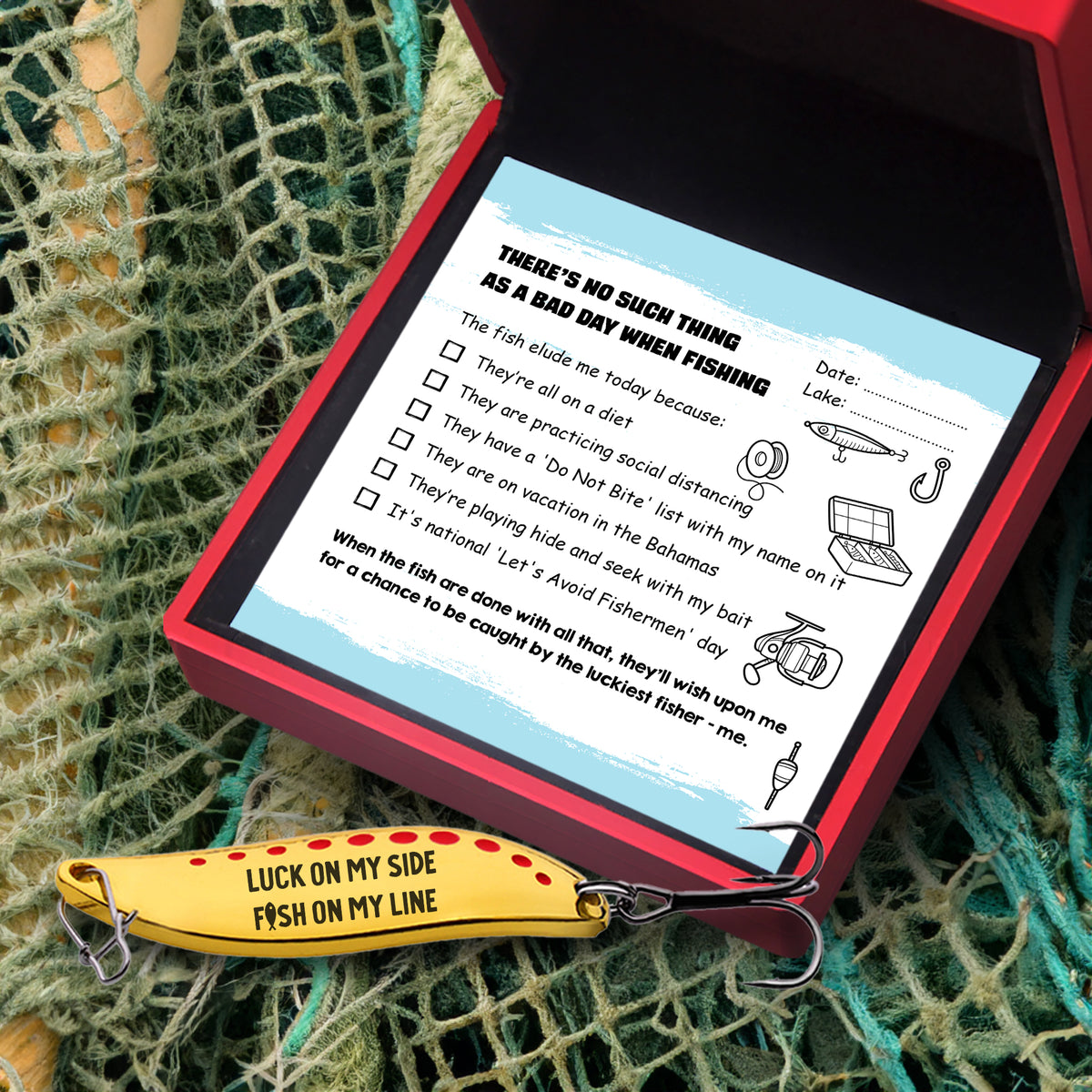 Spoon Fishing Lure - Fishing - To My Myself - Luck On My Side - Gfaa34004