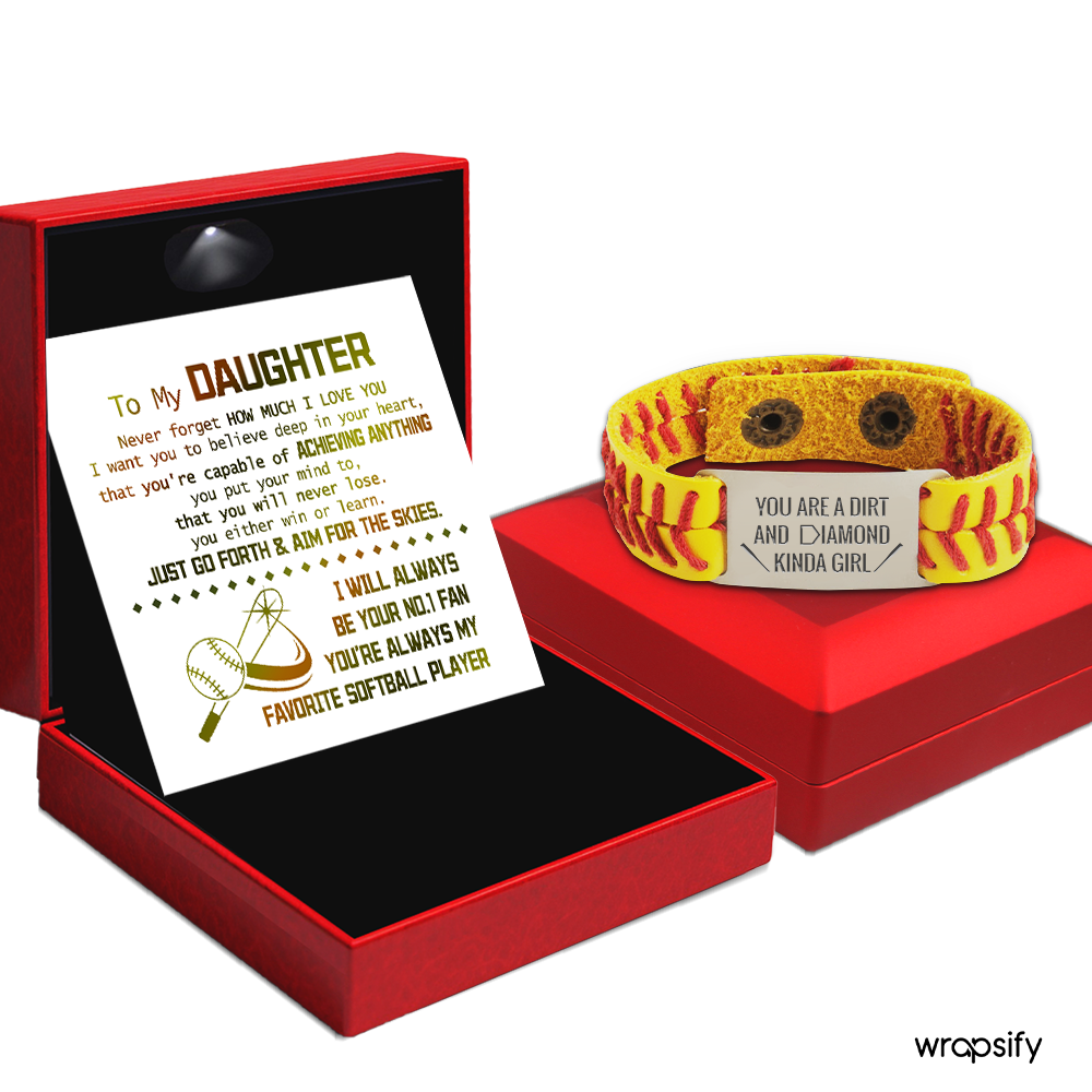 Softball Bracelet - Softball - To My Daughter - You're Capable Of Achieving Anything - Gbzk17027