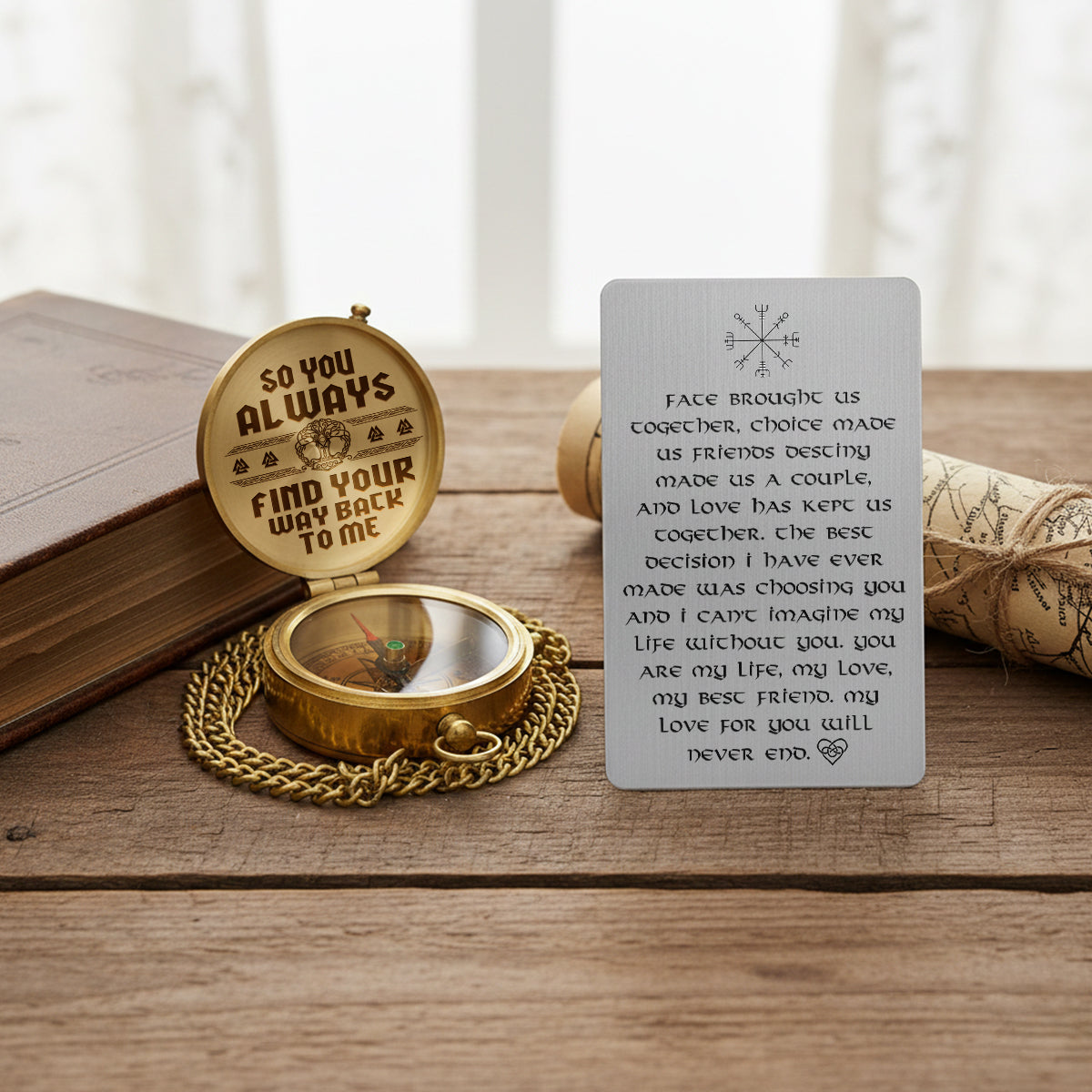 Personalized Engraved Viking Compass - Gpb26040