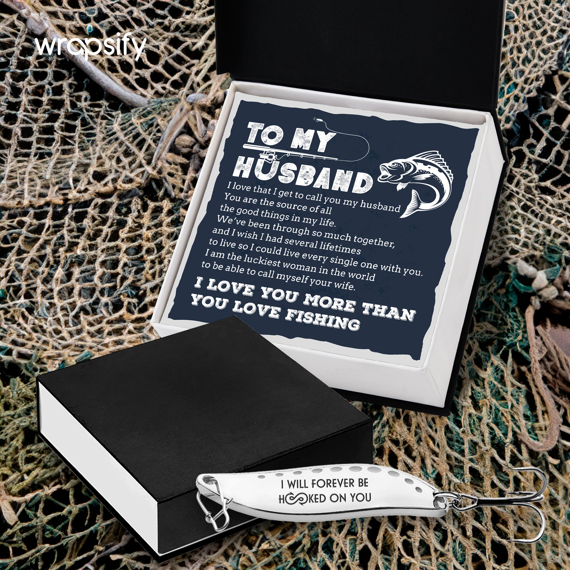 Fishing Lures - Fishing - To My Husband - I Am The Luckiest Woman In The World - Gfaa14005