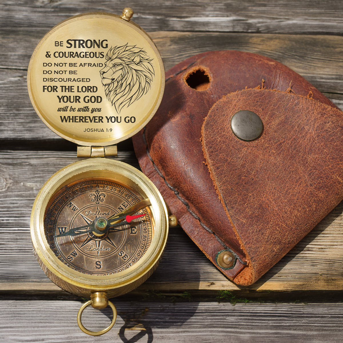 Personalized Engraved Compass - Family - To My Son Daughter Grandson Granddaughter - Your God Will Be With You - Gpb16076