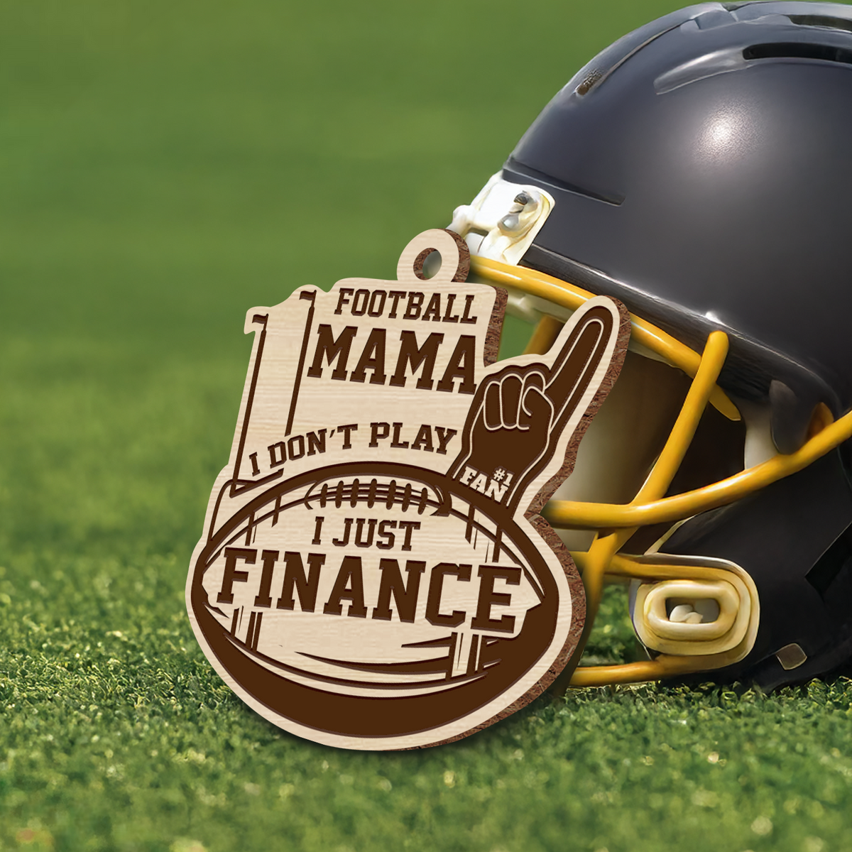 Football Ornament - Football - To Mama - I Don't Play I Just Finance - Gap19001