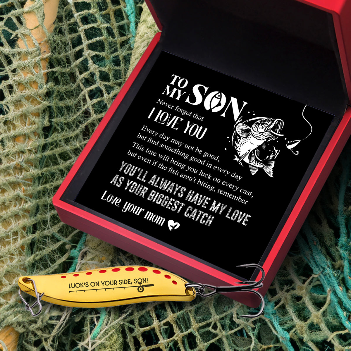 Spoon Fishing Lure - Fishing - To My Son - This Lure Wll Bring You Luck On Every Cast - Gfaa16014