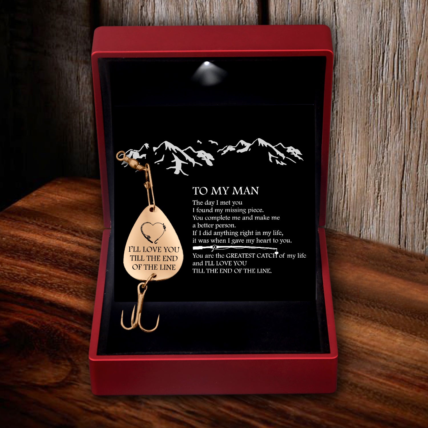 Catch of a Lifetime! Engrave Your Love on His Hook - Gfa26003