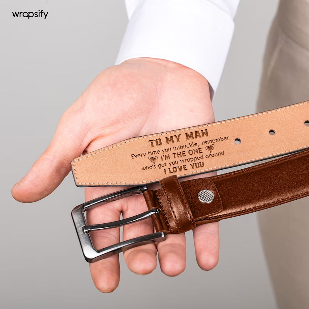 Secret Message Men's Belt - A Unique Expression of Love - Gar26001