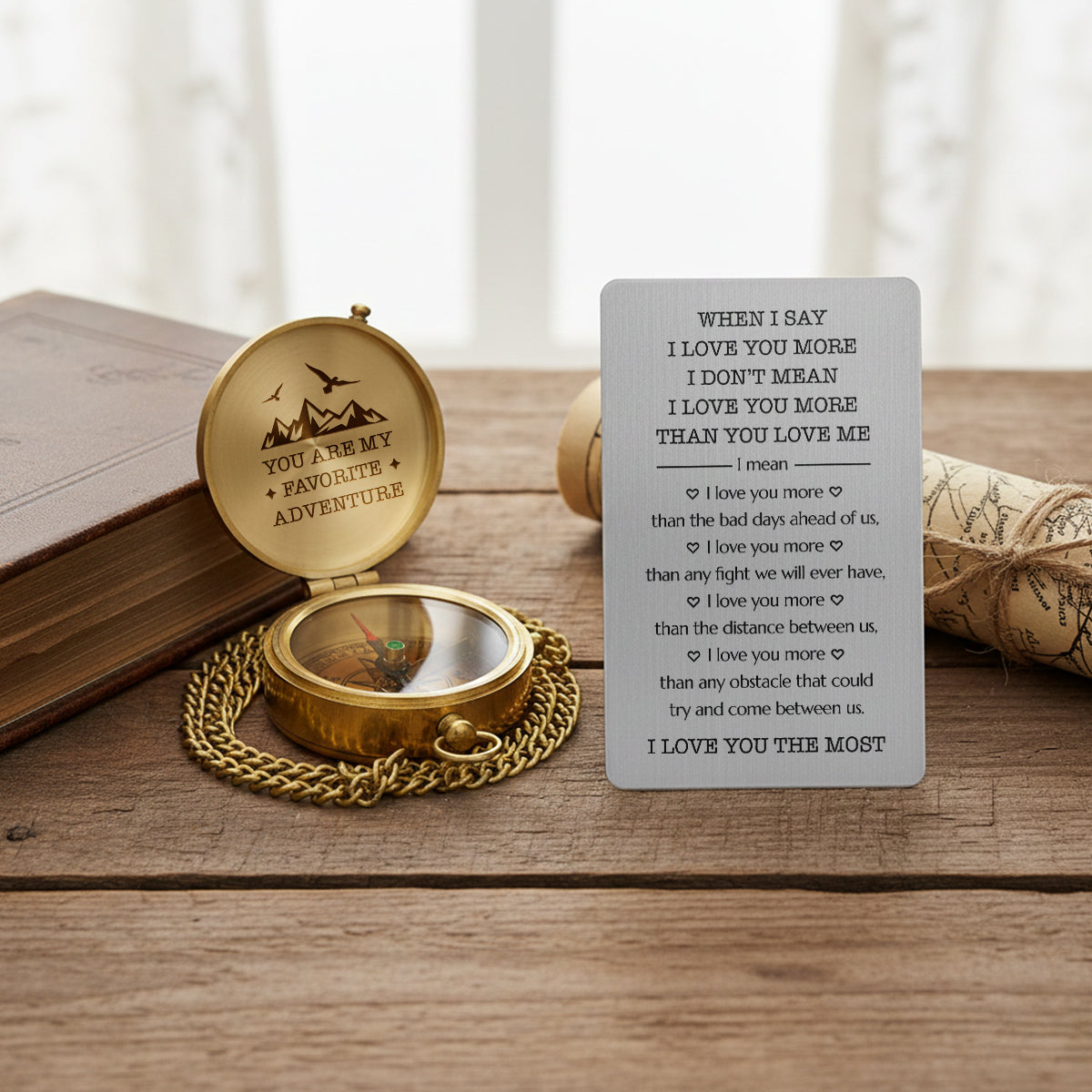 Personalized Compass Gift – For When They Can’t Hold Your Hand, Let Them Hold This - Gpb26046