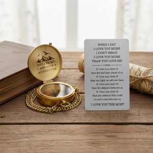 Personalized Compass Gift – For When They Can’t Hold Your Hand, Let Them Hold This - Gpb26046
