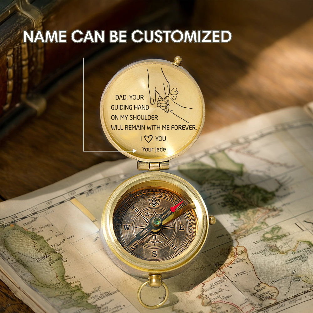 Personalized Engraved Compass - Family - To My Dad - From Daughter - I Love You - Gpb18048