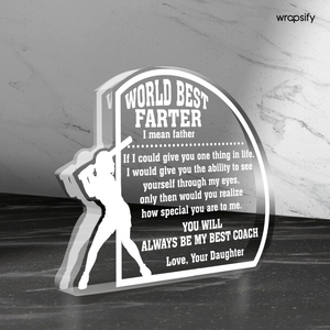 Cherish Your Father - Daughter Softball Bond This Christmas With Crystal Plaque - Gznf18124