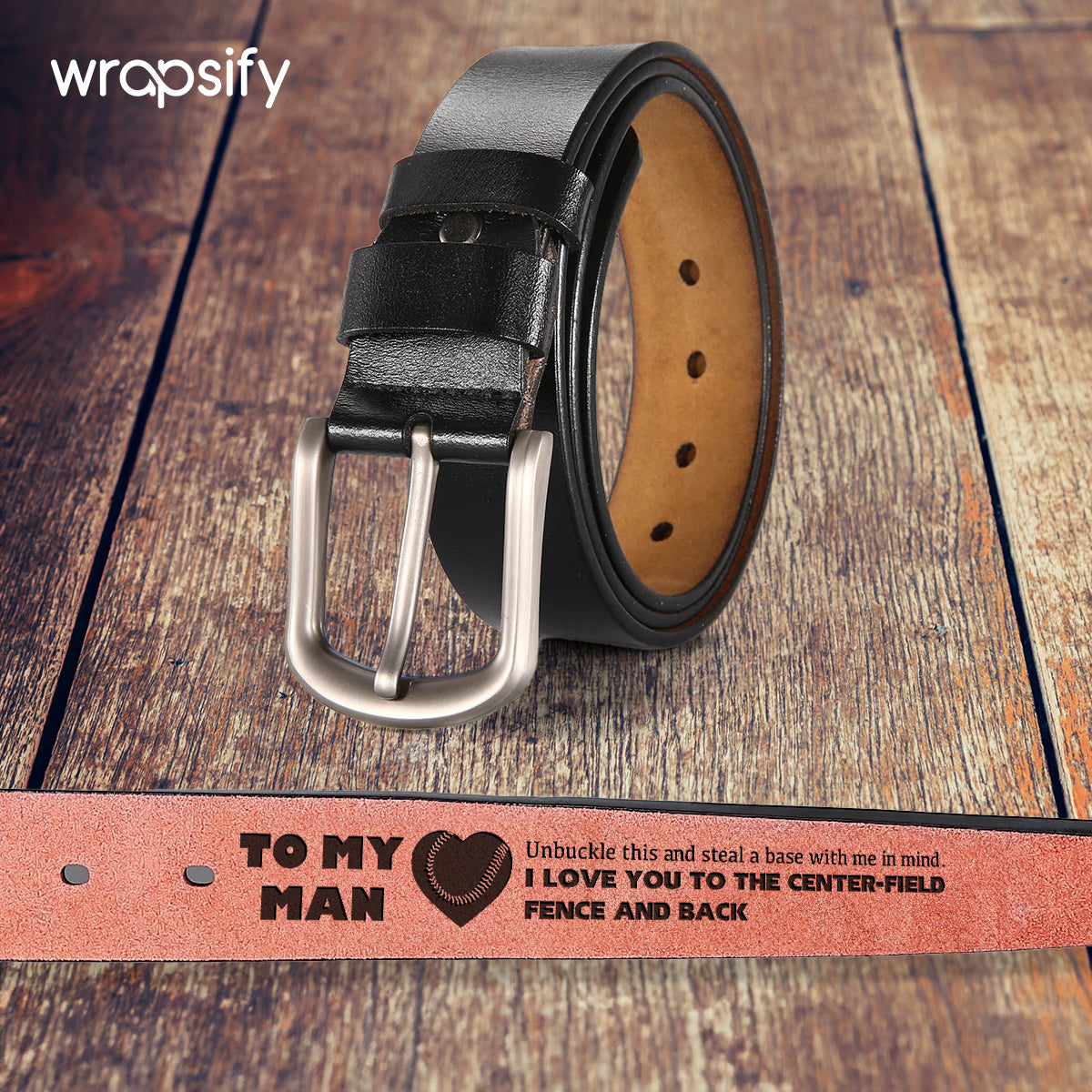 Home Run Hero Gift - Baseball Leather Belt with a Hidden Surprise - Gar26005