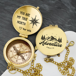 Personalized Engraved Compass - Family - To My Husband - You Are My True North - Gpb14020