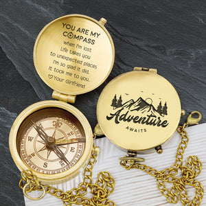 Personalized Engraved Compass - Family - To My Boyfriend - You Are My Compass When I'm Lost - Gpb12016