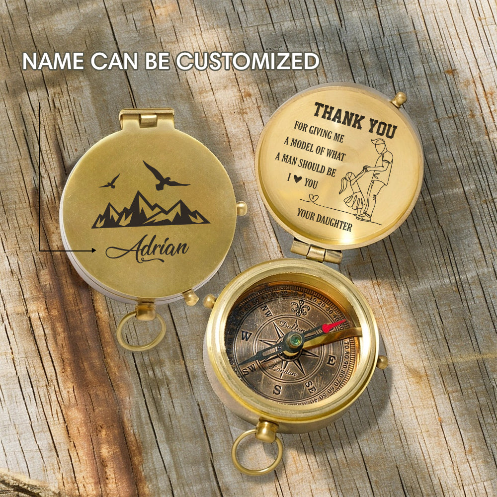 Personalized Engraved Compass - Family - To My Dad - From Daughter - I Love You - Gpb18058