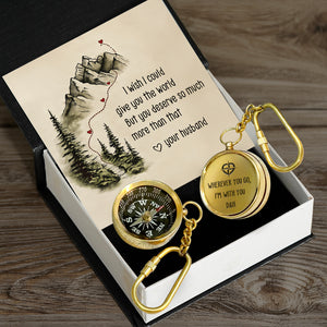 Personalized Brass Compass Keychain - Family - To My Wife - You Deserve So Much More Than That - Gkqj15003