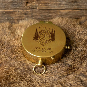 Personalized Engraved Compass - Viking - To My Man - May You Always Find Your Way Back Home To Me - Gpb26277