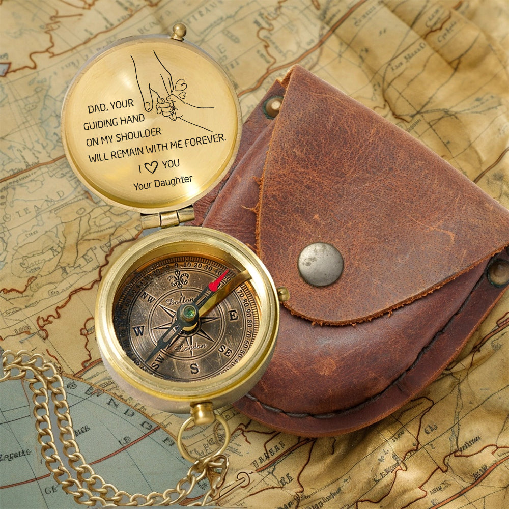 Personalized Engraved Compass - Family - To My Dad - From Daughter - I Love You - Gpb18048