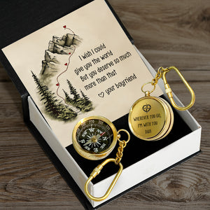 Personalized Brass Compass Keychain - Family - To My Girlfriend - You Deserve So Much More Than That - Gkqj13003