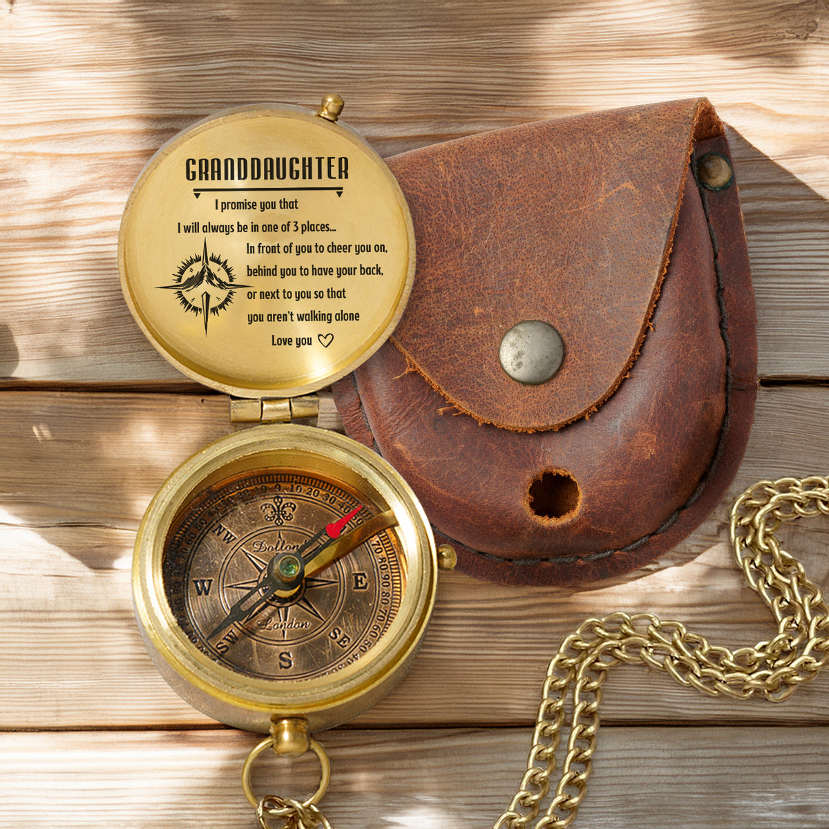 Personalized Engraved Compass - Family - To My Granddaughter - I Will Always Behind You To Have Your Back - Gpb23011