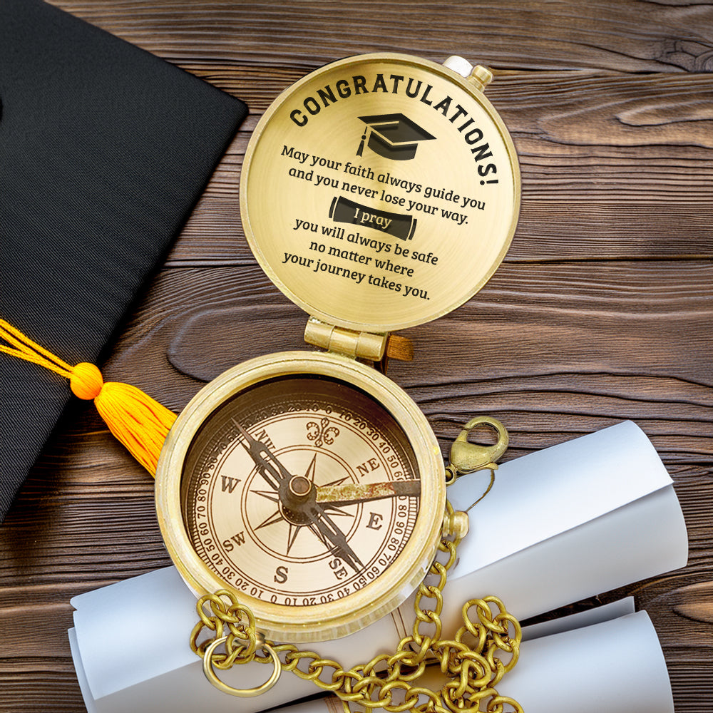 Personalized Engraved Compass - Family - To My Son Daughter Grandson Granddaughter - Gpb16077