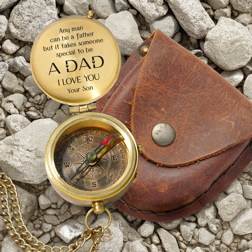 Personalized Engraved Compass - Family - To My Dad - From Son - Any Man Can Be A Father - Gpb18056