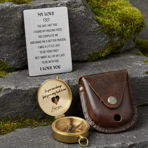 Personalized Compass Gift - So When You're Not Around To Say 'I Love You' This Compass Says It For You - Gpb14001
