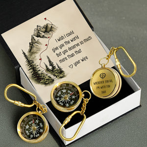 Personalized Brass Compass Keychain - Family - To My Husband - You Deserve So Much More Than That - Gkqj14003